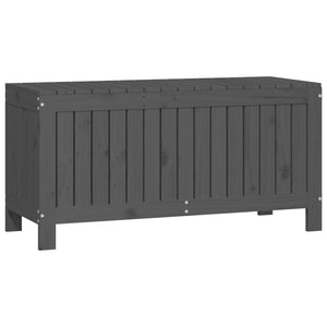Gartentruhe Grau 108 cm Kiefer Massivholz