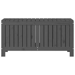 Gartentruhe Grau 108 cm Kiefer Massivholz