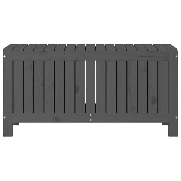 Gartentruhe Grau 108 cm Kiefer Massivholz