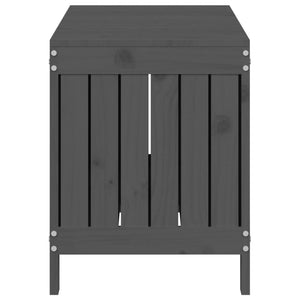 Gartentruhe Grau 108 cm Kiefer Massivholz