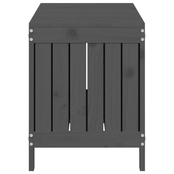Gartentruhe Grau 108 cm Kiefer Massivholz