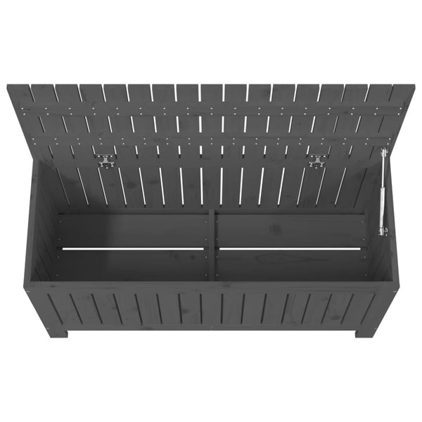Gartentruhe Grau 108 cm Kiefer Massivholz