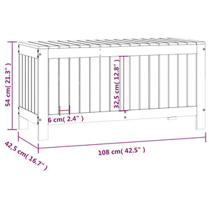 Gartentruhe Grau 108 cm Kiefer Massivholz