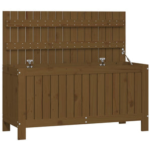Gartentruhe Honigbraun Massivholz Kiefer 108cm