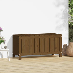 Gartentruhe Honigbraun Massivholz Kiefer 108cm