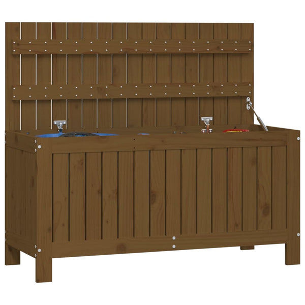 Gartentruhe Honigbraun Massivholz Kiefer 108cm