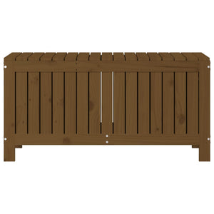 Gartentruhe Honigbraun Massivholz Kiefer 108cm