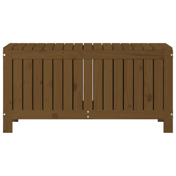 Gartentruhe Honigbraun Massivholz Kiefer 108cm