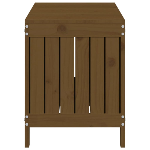 Gartentruhe Honigbraun Massivholz Kiefer 108cm