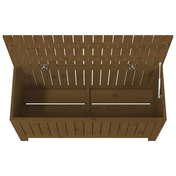 Gartentruhe Honigbraun Massivholz Kiefer 108cm