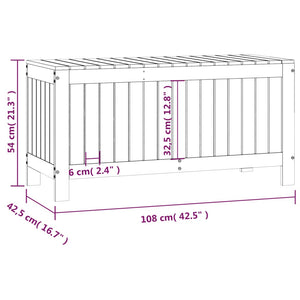 Gartentruhe Honigbraun Massivholz Kiefer 108cm