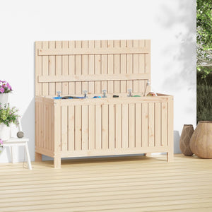 Gartentruhe Kiefer Massivholz 115x49x60 cm