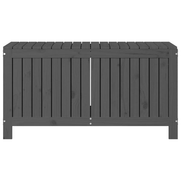 Gartentruhe Grau 115 cm Kiefer Massivholz