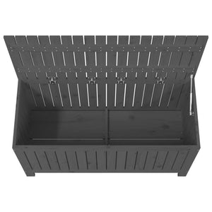 Gartentruhe Grau 115 cm Kiefer Massivholz