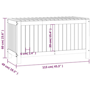 Gartentruhe Grau 115 cm Kiefer Massivholz
