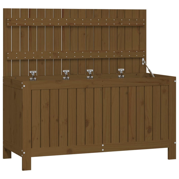 Gartentruhe Honigbraun 115x49x60 cm aus massivem Kiefernholz