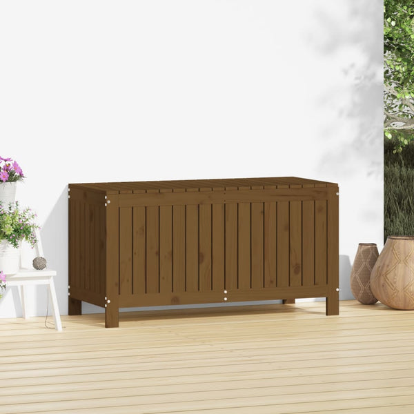 Gartentruhe Honigbraun 115x49x60 cm aus massivem Kiefernholz