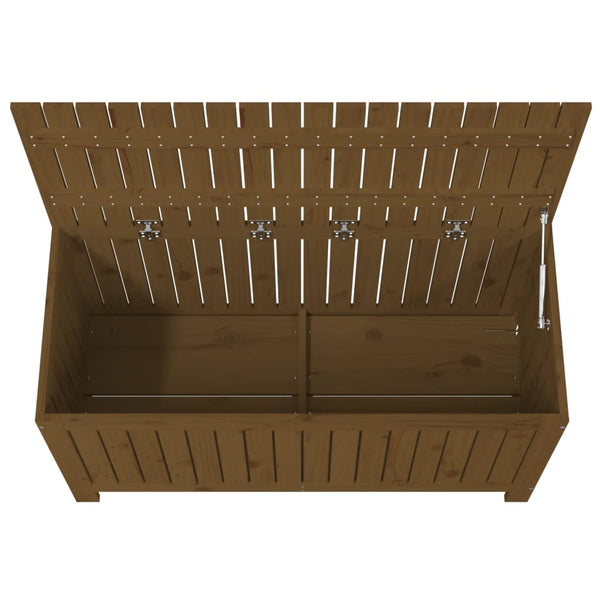 Gartentruhe Honigbraun 115x49x60 cm aus massivem Kiefernholz