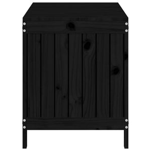 Gartentruhe Schwarz 115 cm Kiefer Massivholz