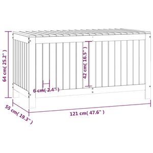 Gartentruhe Kiefer Massivholz 121x55x64 cm