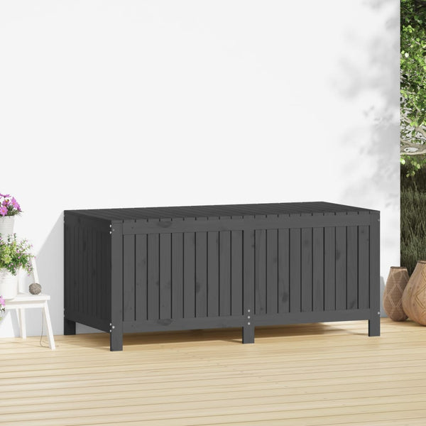 Gartentruhe Grau 147cm Kiefer Massivholz