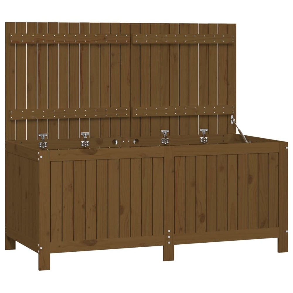 Gartentruhe Honigbraun Kiefer Massivholz 147 cm
