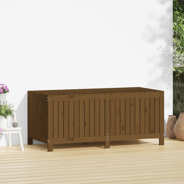 Gartentruhe Honigbraun Kiefer Massivholz 147 cm