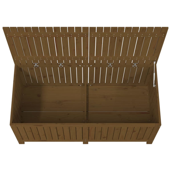 Gartentruhe Honigbraun Kiefer Massivholz 147 cm