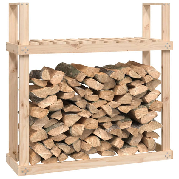 Kaminholzregal aus Kiefernholz 110 cm