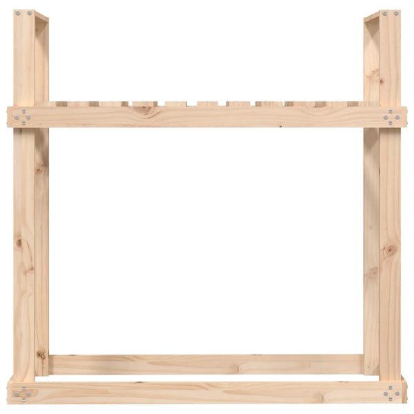 Kaminholzregal aus Kiefernholz 110 cm