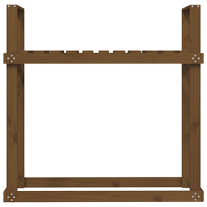 Kaminholzregal Honigbraun Kiefer Massivholz 110 cm