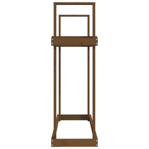 Kaminholzregal Honigbraun Kiefer Massivholz 110 cm