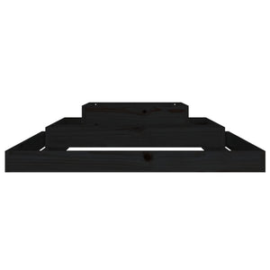 vidaXL Jardinière noire 110x110x27 cm Bois de pin massif