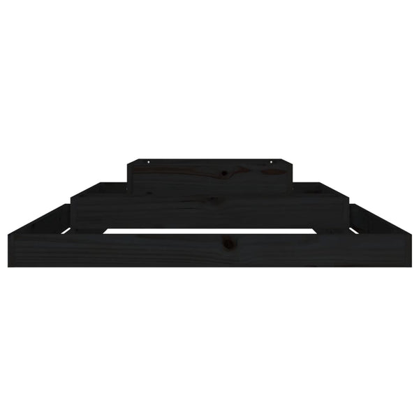 vidaXL Jardinière noire 110x110x27 cm Bois de pin massif