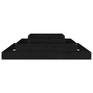 vidaXL Jardinière noire 110x110x27 cm Bois de pin massif