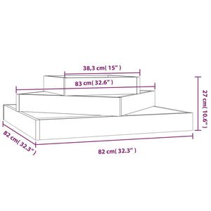Pflanzkübel Massivholz Douglasie 83x83x27cm