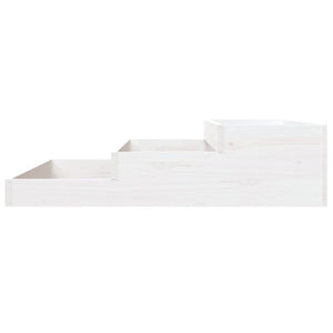 Weißer Pflanzkübel 107x107 cm Kiefer Massivholz