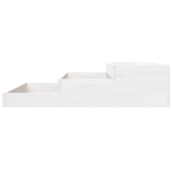 Weißer Pflanzkübel 107x107 cm Kiefer Massivholz