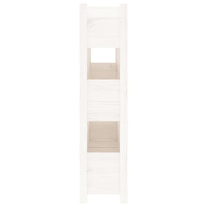 Weißer Pflanzkübel 112cm Kiefer Massivholz
