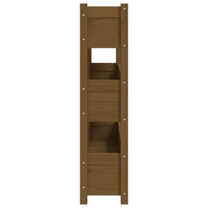 Pflanzkübel Honigbraun Kiefer Massivholz 112cm