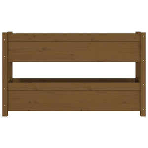 vidaXL Jardinière Bois de pin massif Marron miel 112x25x66 cm