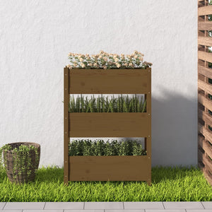 Pflanzkübel Honigbraun Kiefer 77x25x104,5cm