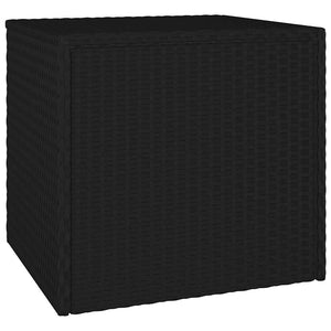 Schwarze Poly Rattan Beistelltische, 3er Set