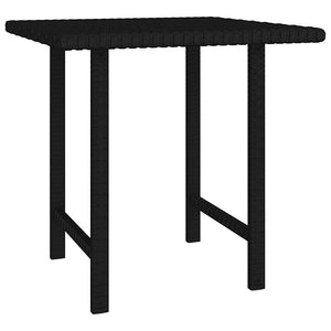 Schwarze Poly Rattan Beistelltische, 3er Set