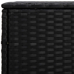 Schwarze Poly Rattan Beistelltische, 3er Set