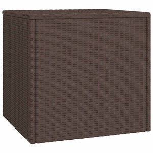 Braune Poly Rattan Beistelltische, 3er-Set