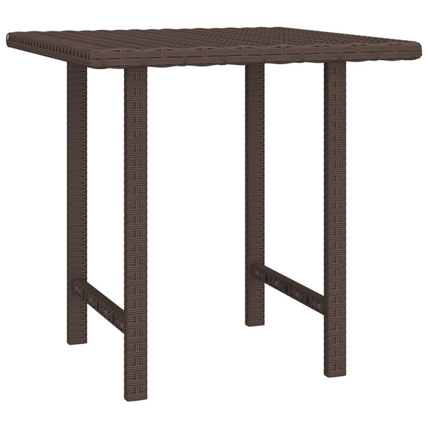 Braune Poly Rattan Beistelltische, 3er-Set