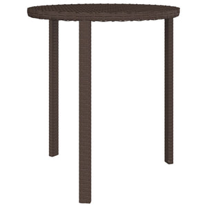 Braune Poly Rattan Beistelltische, 3er-Set