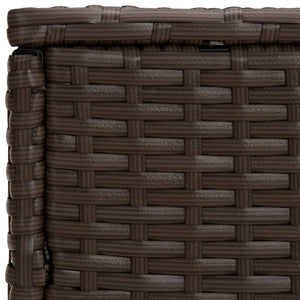 Braune Poly Rattan Beistelltische, 3er-Set