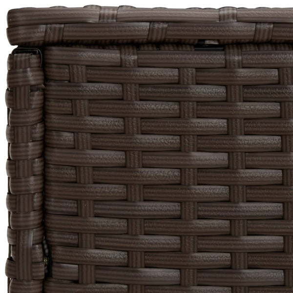 Braune Poly Rattan Beistelltische, 3er-Set